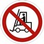 P 07 Запрещается движение средств напольного транспорта, 20х20см, самокл.пленка