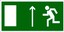 Е 12 Направление к эвак. выходу прямо, 15х30см, самокл.пленка