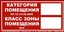 В18 Категория помещения по СП; Класс зоны помещения по ПУЭ 100х200мм самокл.пленка