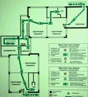 Разработка фотолюминесценого плана эвакуации, 420х600мм, основа - самокл.пленка