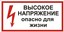 Знак S10 "Высокое напряжение. Опасно для жизни" 100х200мм пластик